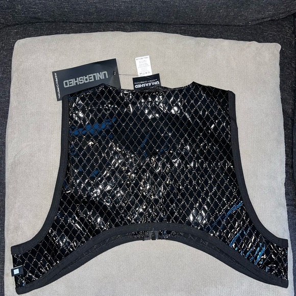 Unleashed Black quilted leather Vest harness. Andrew Christian. - Picture 2 of 6